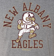 Load image into Gallery viewer, NEW ALBANY FOOTBALL RETRO EAGLE GRAY TEE