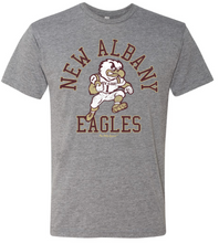 Load image into Gallery viewer, NEW ALBANY FOOTBALL RETRO EAGLE GRAY TEE