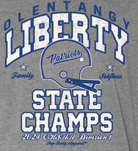 Load image into Gallery viewer, OLENTANGY LIBERTY FOOTBALL STATE CHAMP GRAY SWEATSHIRT