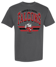Load image into Gallery viewer, FALCONS STRIPE DARK GRAY TEE