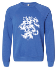 Load image into Gallery viewer, BIG COUGAR MASCOT BLUE SWEATSHIRT