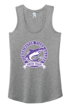 Load image into Gallery viewer, TIGER SHARKS SWIM TEAM GREY HTR WOMENS RACERBACK