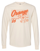 Load image into Gallery viewer, ORANGE CHEER IVORY LONG SLEEVE TEE