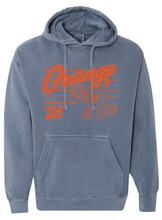 Load image into Gallery viewer, ORANGE CHEER BLUE HOODIE