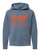 Load image into Gallery viewer, ORANGE CHEER BLUE HOODIE