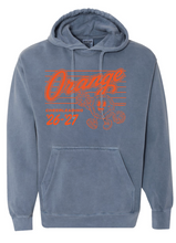 Load image into Gallery viewer, ORANGE CHEER BLUE HOODIE