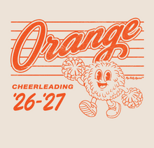 Load image into Gallery viewer, ORANGE CHEER IVORY LONG SLEEVE TEE
