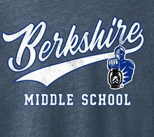 Load image into Gallery viewer, BERKSHIRE SCRIPT HEATHER NAVY TEE