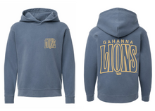 Load image into Gallery viewer, GAHANNA LIONS BLUE JEAN COMFORT COLOR HOODIE