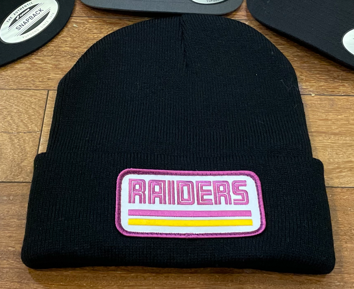 Oakland Raiders Pink Beanie Hat 