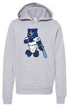 Load image into Gallery viewer, BERLIN BEARS MASCOT GRAY YOUTH HOODIE
