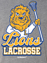 Load image into Gallery viewer, GAHANNA LACROSSE MASCOT GRAY TEE
