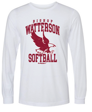 Load image into Gallery viewer, BISHOP WATTERSON SOFTBALL EAGLE WHITE LONG SLEEVE TEE
