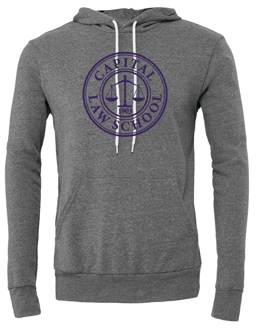 CAPITAL LAW SCHOOL CIRCLE GRAY HOODIE