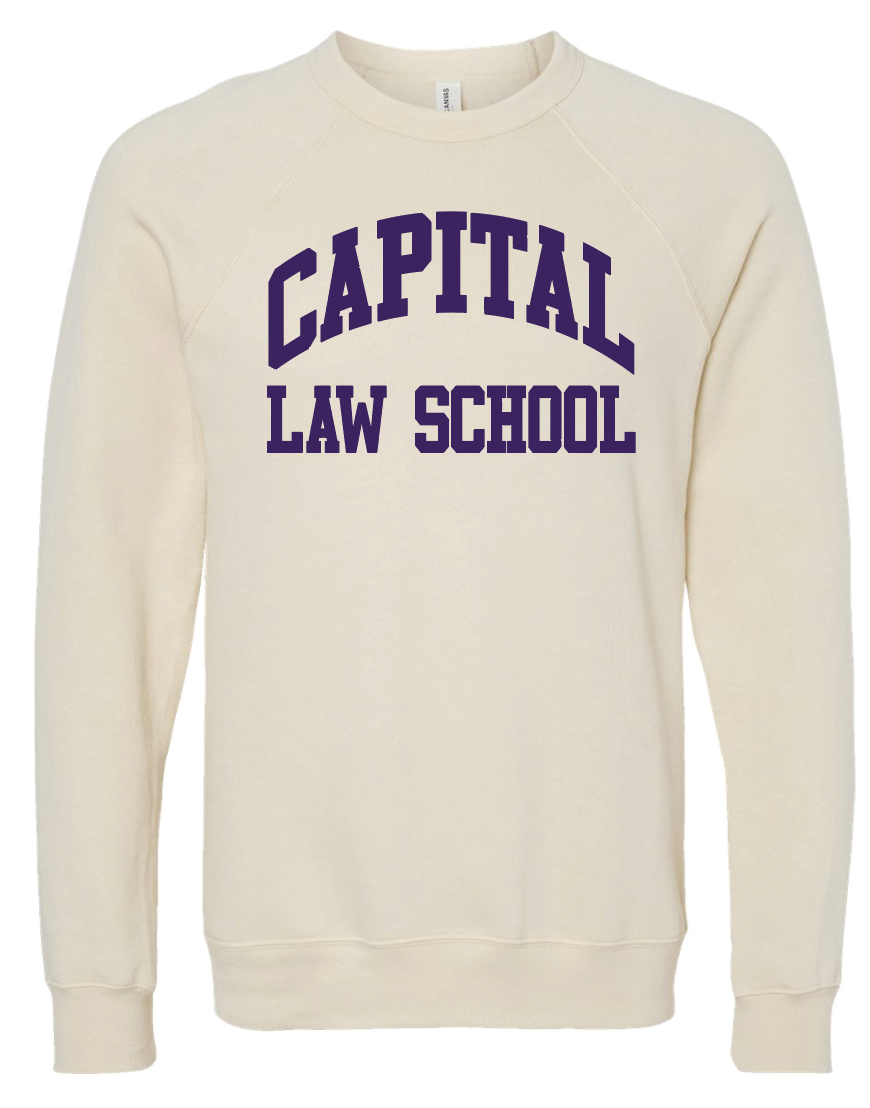 CAPITAL LAW SCHOOL NATURAL CREW SWEATSHIRT