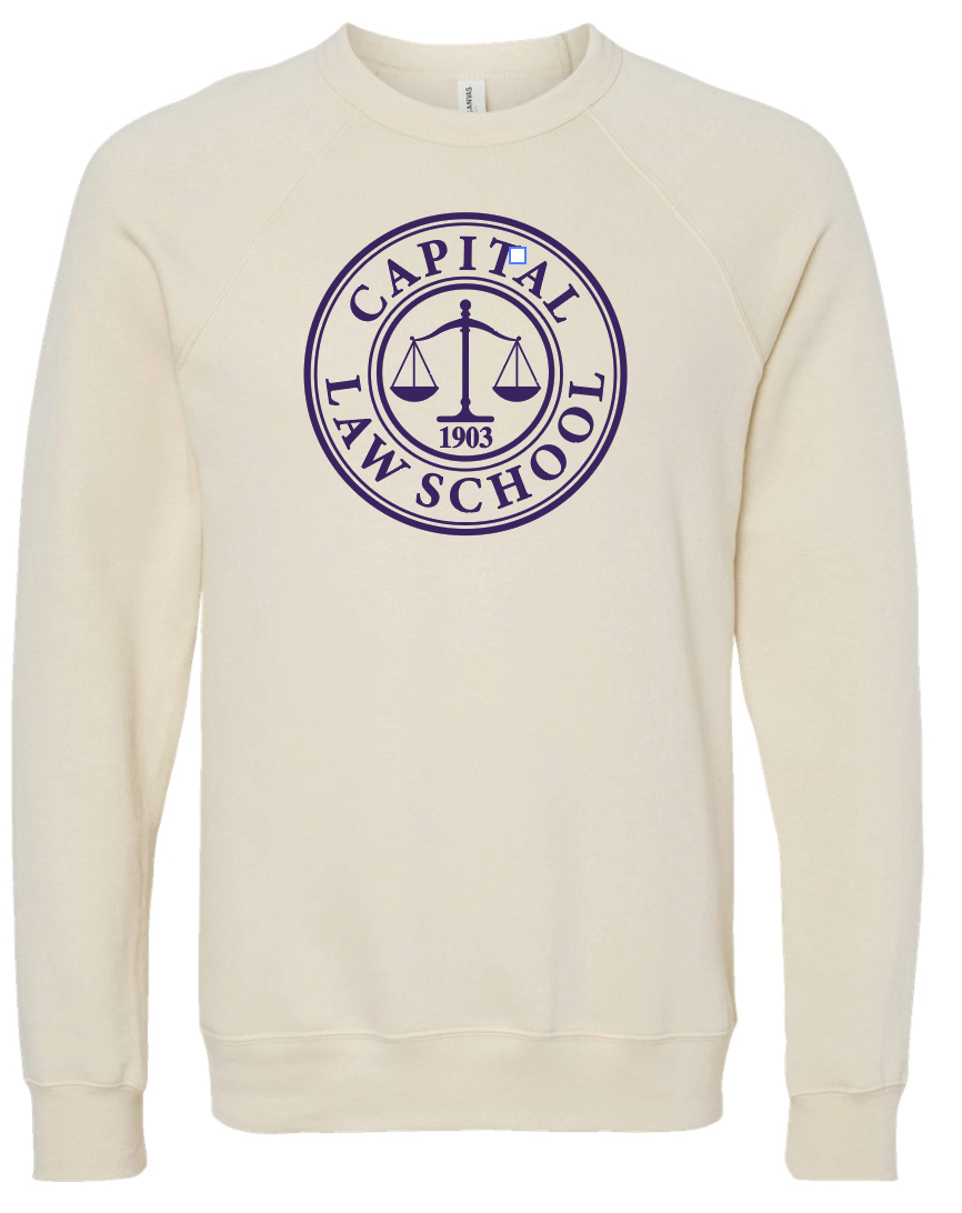 CAPITAL LAW SCHOOL CAMPUS NATURAL CREW SWEATSHIRT