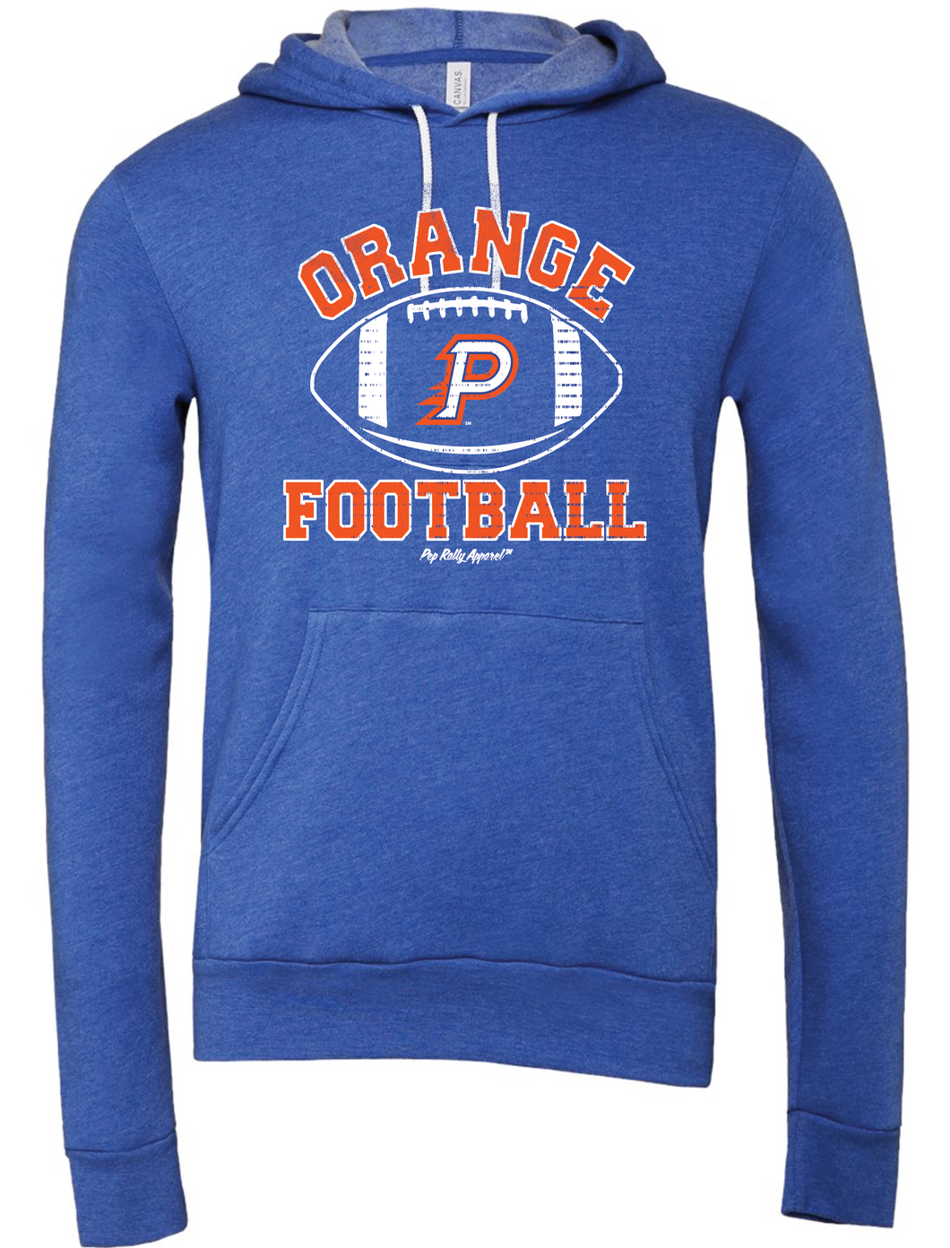 ORANGE FOOTBALL BLUE HOODIE