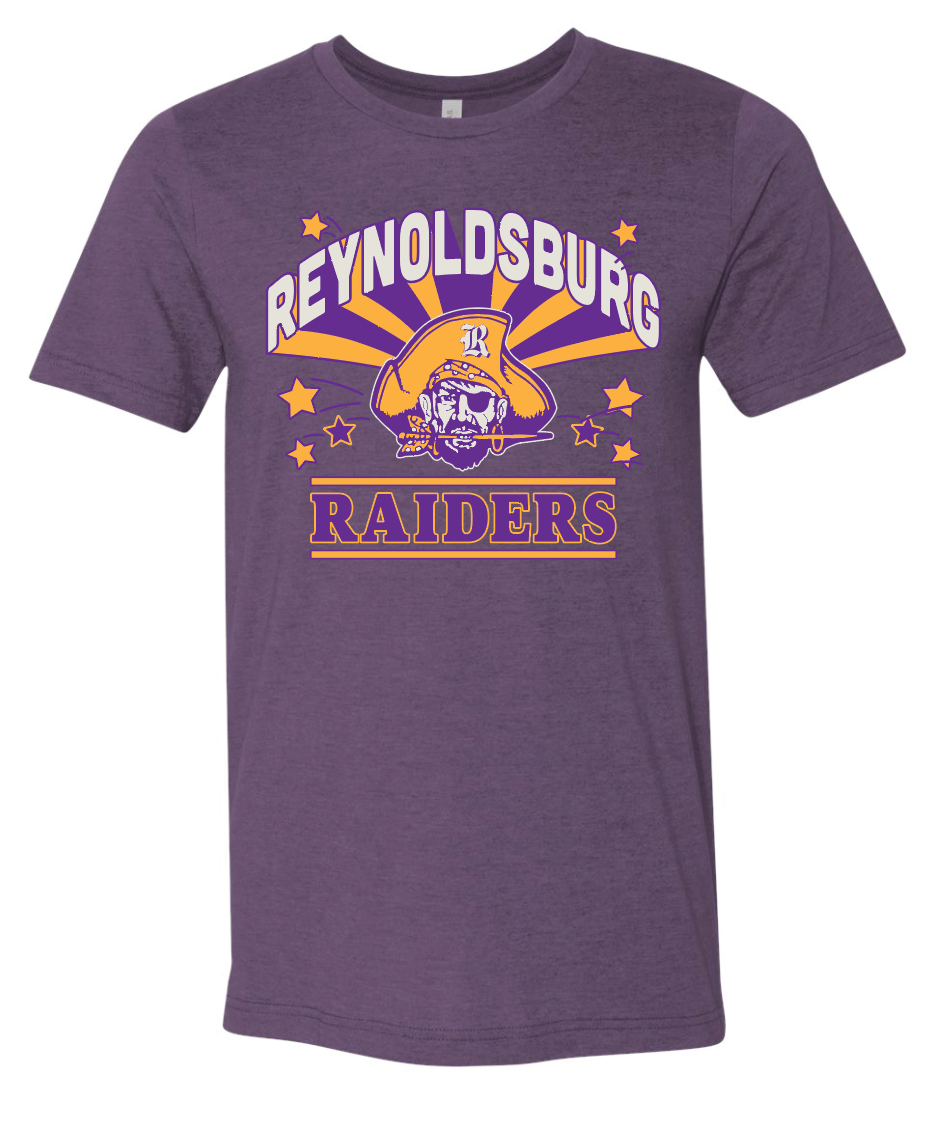 REYNOLDSBURG RAIDERS VINTAGE PURPLE TEE