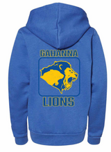 Load image into Gallery viewer, GAHANNA LIONS LOGO BLUE ZIPPIE
