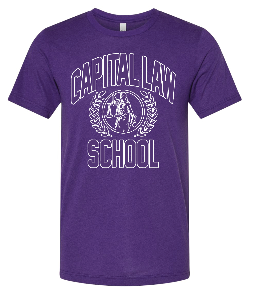 CAPITAL LAW SCHOOL JUSTICE SEAL PURPLE TRIBLEND