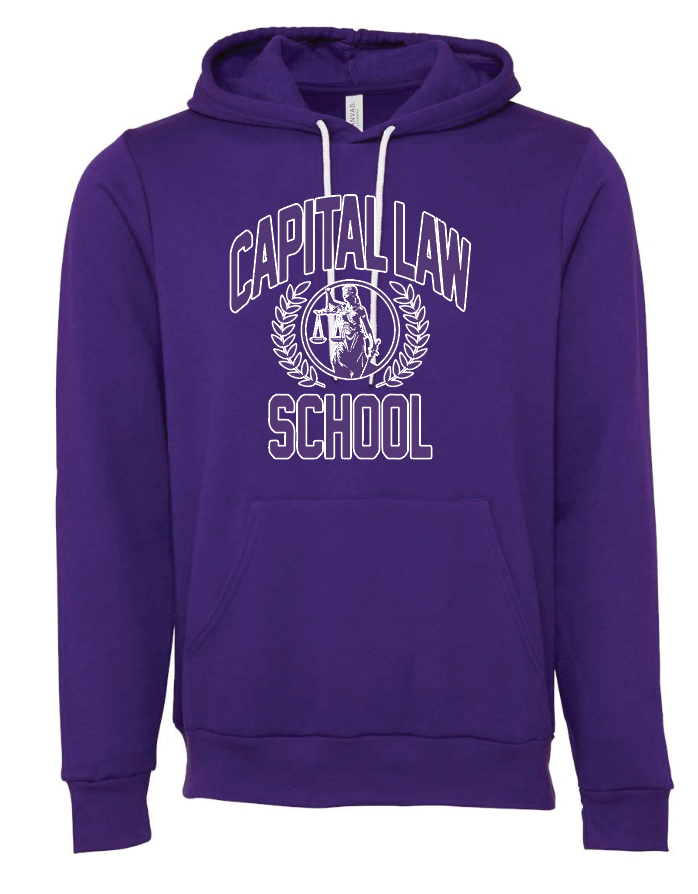 CAPITAL LAW SCHOOL JUSTICE SEAL PURPLE HOODIE