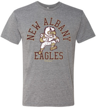 Load image into Gallery viewer, NEW ALBANY FOOTBALL RETRO EAGLE GRAY TEE
