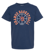 Load image into Gallery viewer, ORANGE BASKETBALL NAVY TEE
