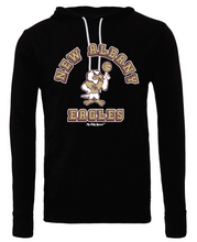 Load image into Gallery viewer, NEW ALBANY BASKETBALL MASCOT BLACK HOODIE
