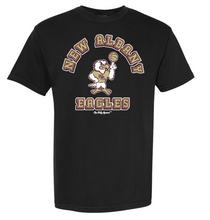 Load image into Gallery viewer, NEW ALBANY BASKETBALL MASCOT BLACK TRIBLEND TEE
