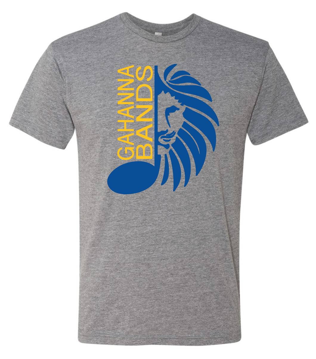 GAHANNA BANDS GRAY HEATHER TEE