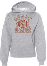 Load image into Gallery viewer, BISHOP WATTERSON FOOTBALL STATE CHAMPS GRAY HOODIE (PRESALE THRU 12/23 ITEMS WILL DELIVER IN JANUARY)
