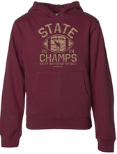 Load image into Gallery viewer, BISHOP WATTERSON FOOTBALL STATE CHAMPS MAROON HOODIE (PRESALE THRU 12/23 ITEMS WILL DELIVER IN JANUARY)
