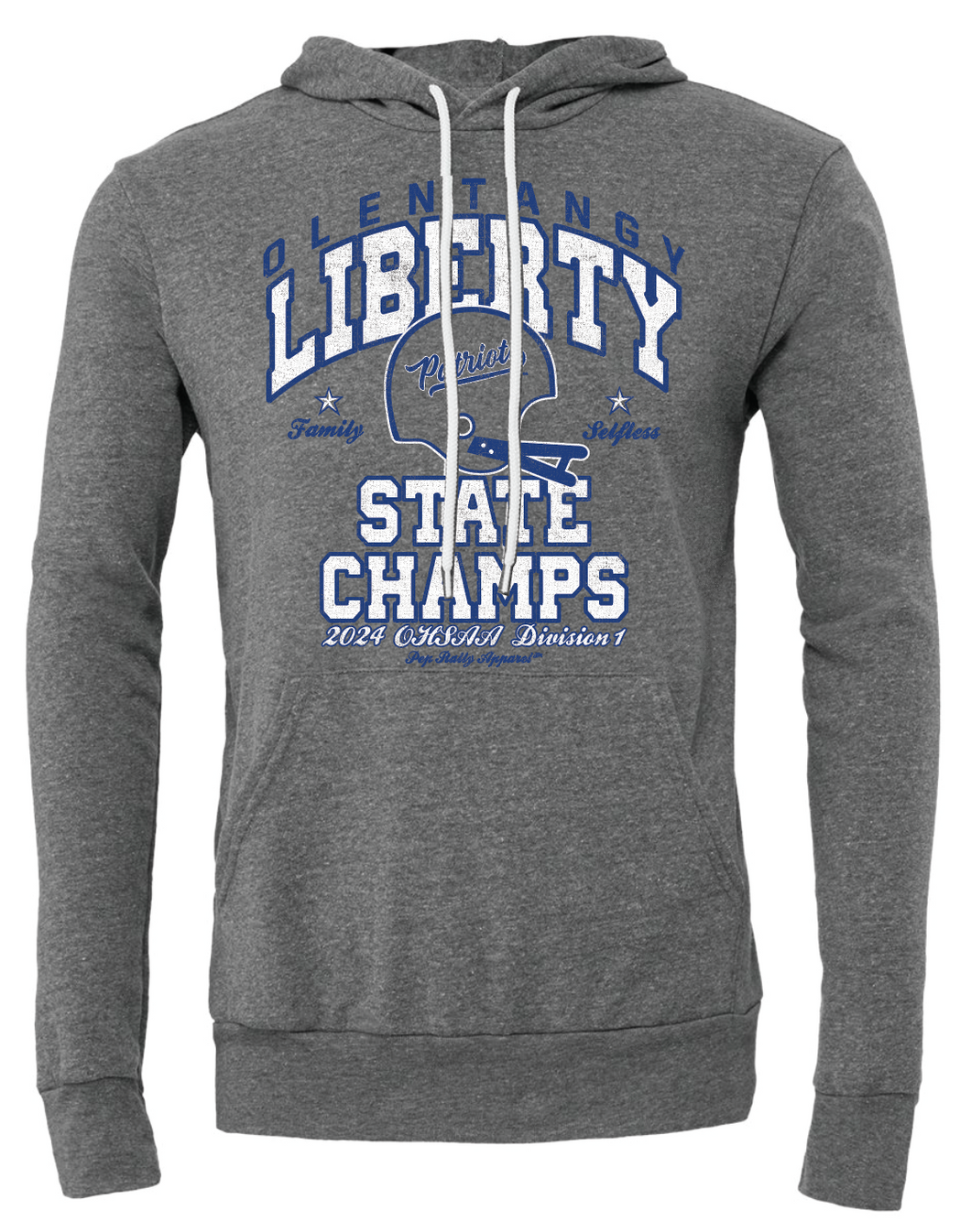 OLENTANGY LIBERTY FOOTBALL STATE CHAMP GRAY HOODIE (PRESALE)