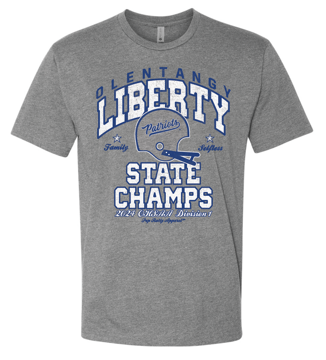 OLENTANGY LIBERTY FOOTBALL STATE CHAMP GRAY TEE (PRESALE)