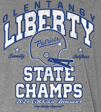 Load image into Gallery viewer, OLENTANGY LIBERTY FOOTBALL STATE CHAMP GRAY TEE (PRESALE)
