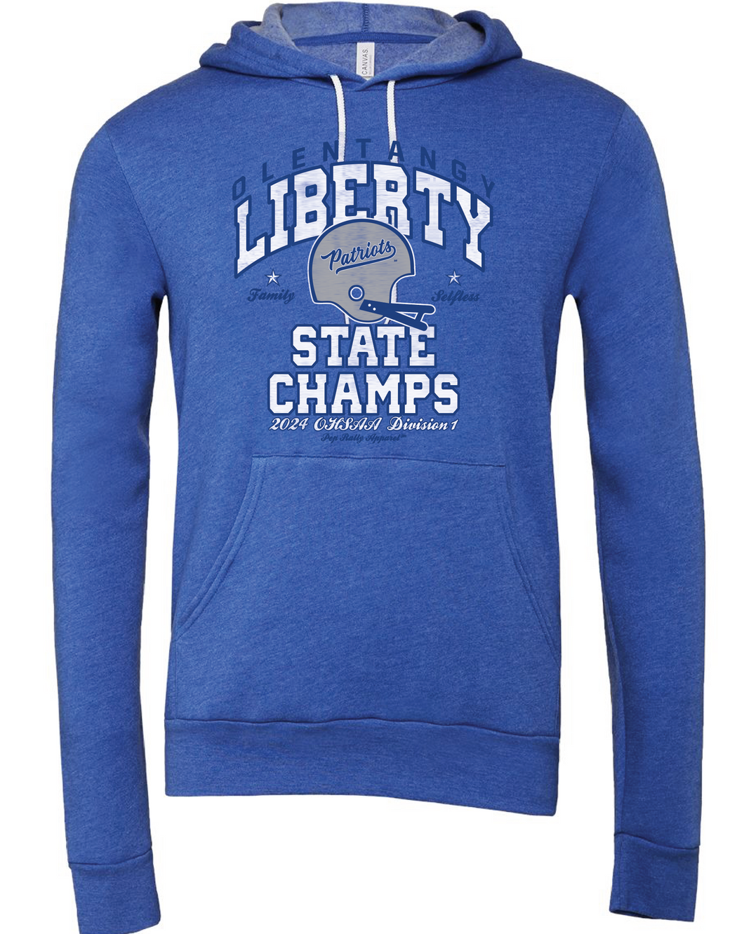 OLENTANGY LIBERTY FOOTBALL STATE CHAMP BLUE HOODIE (PRESALE)