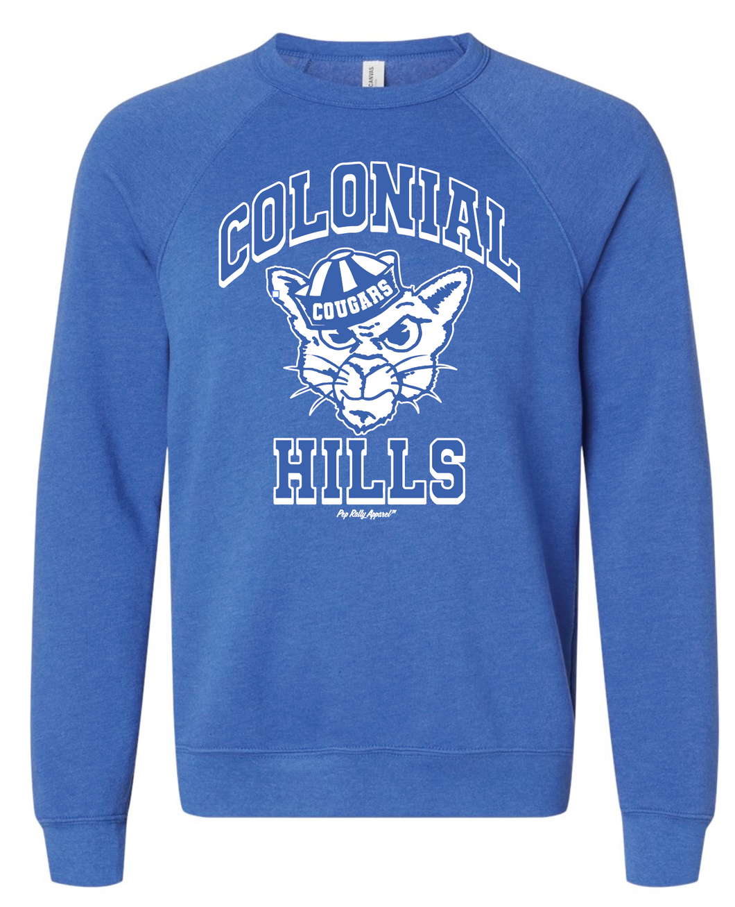 COLONIAL HILLS BLUE SWEATSHIRT