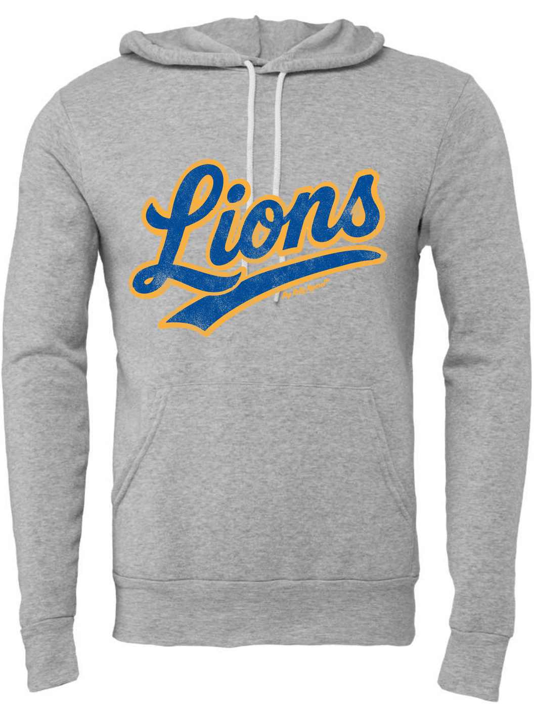 SCRIPT LIONS GRAY HOODIE