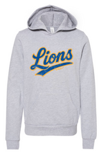Load image into Gallery viewer, SCRIPT LIONS GRAY HOODIE
