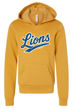 Load image into Gallery viewer, SCRIPT LIONS MUSTARD GOLD HOODIE
