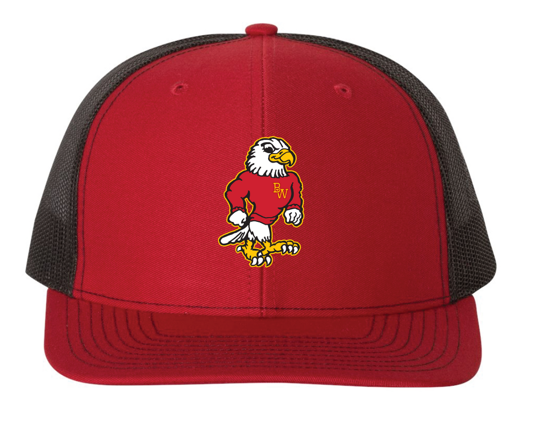 BW TRUCKER HAT - RED/BLACK