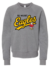 Load image into Gallery viewer, SCRIPT EAGLES GREY CREW SWEATSHIRT
