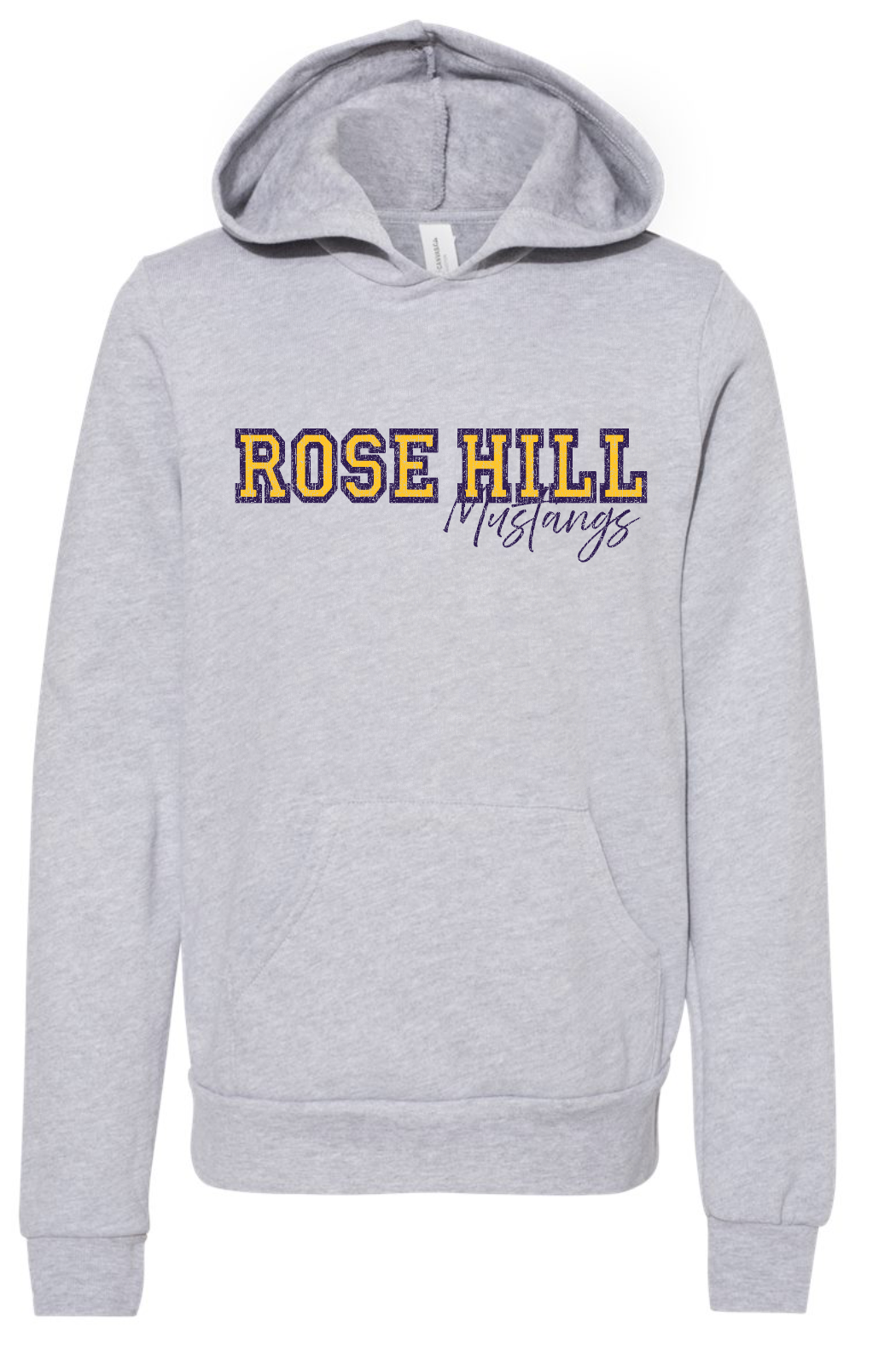 ROSE HILL MUSTANGS GREY HOODIE
