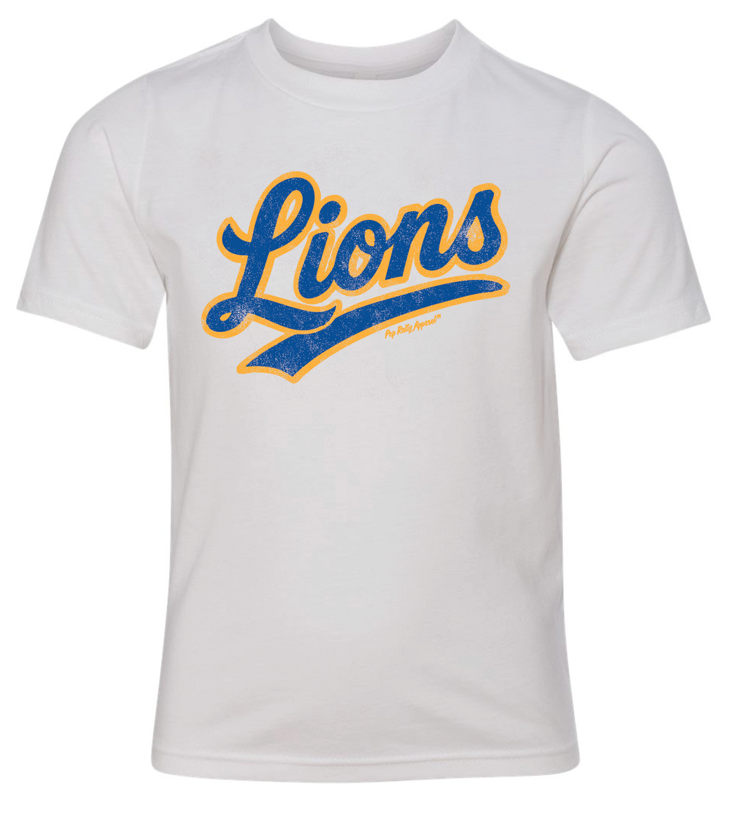 GMSE SCRIPT LIONS WHITE TEE