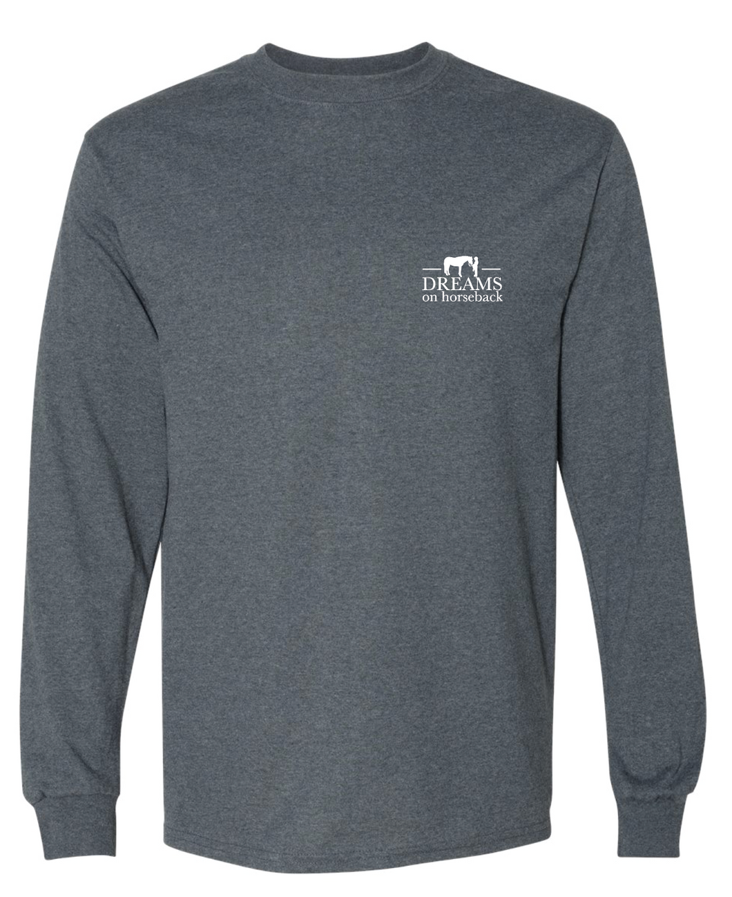 DOH UNISEX GILDAN LONG SLEEVE TEE DARK HEATHER