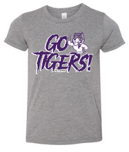 Load image into Gallery viewer, SYCAMORE CREEK GO TIGERS GREY TEE
