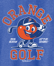 Load image into Gallery viewer, ORANGE GOLF BLUE HOODIE

