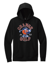 Load image into Gallery viewer, ORANGE GOLF BLACK HOODIE

