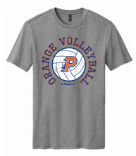 Load image into Gallery viewer, ORANGE VOLLEYBALL GREY TEE
