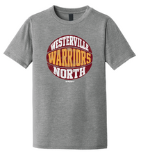 Load image into Gallery viewer, WESTERVILLE NORTH GREY HOOPS TEE
